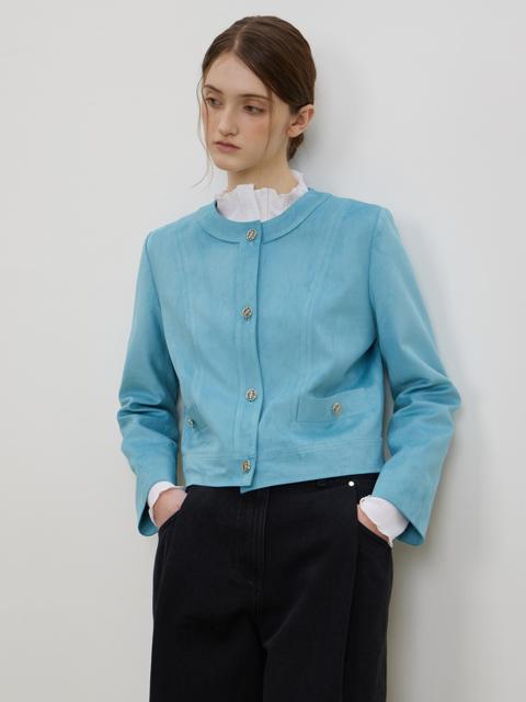 라운드넥 스웨이드 자켓_D261PSG202