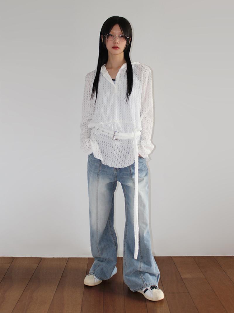 아케 CENTER LINE DENIM (middle blue!)