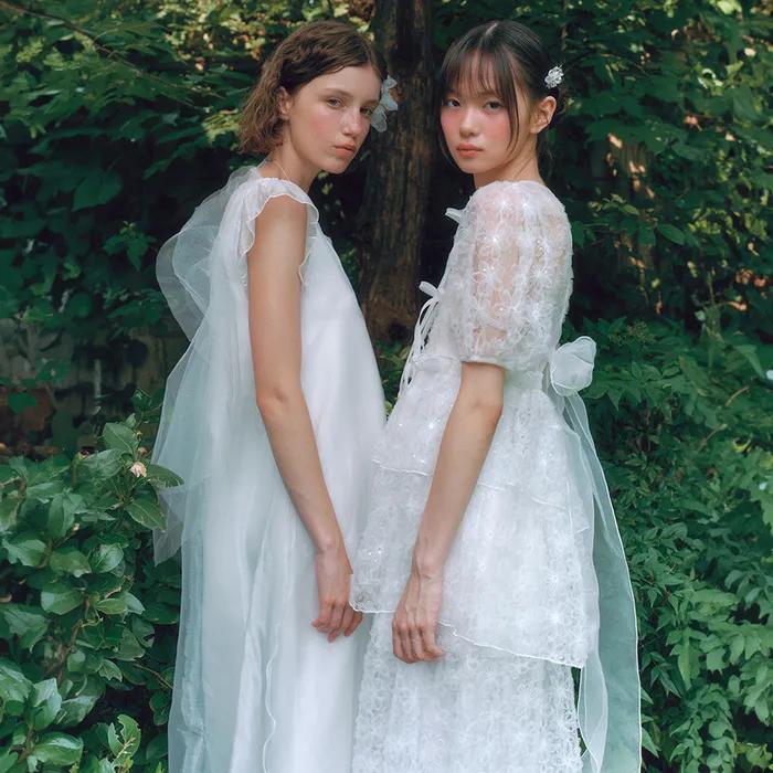 Bridal Meringue Flower Dress_white