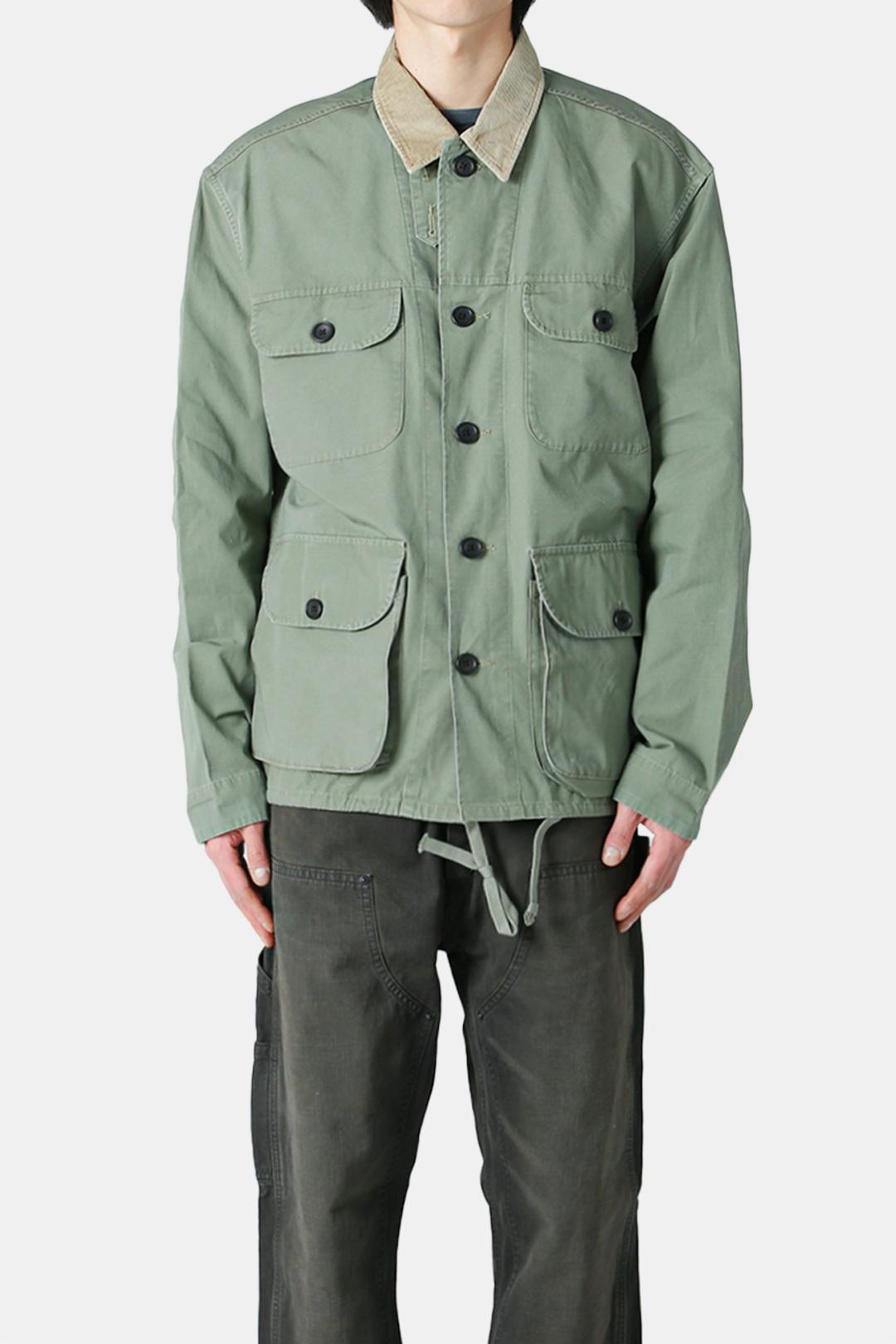 COTTON CANVAS OVERSHIRT GREEN