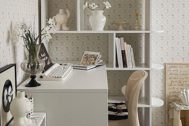 [내일도착] 파티션 E0 1400 컴퓨터 책상+책장 (2단/4단)