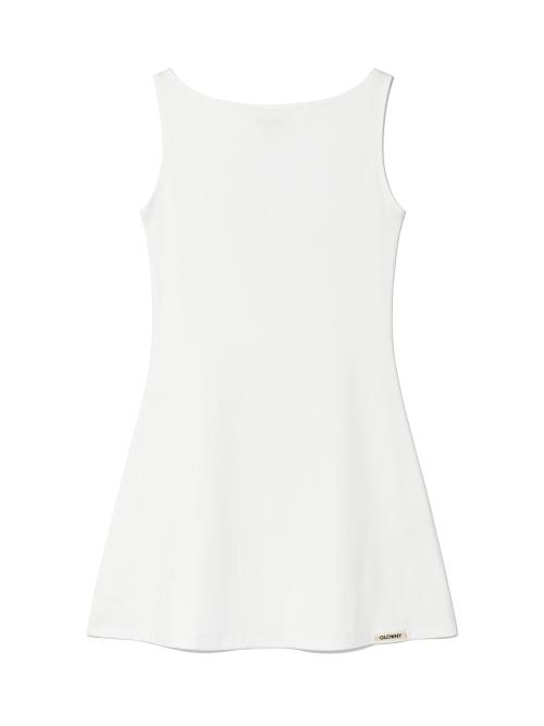 GIRLFRIEND SLEEVELESS MINI DRESS (WHITE)