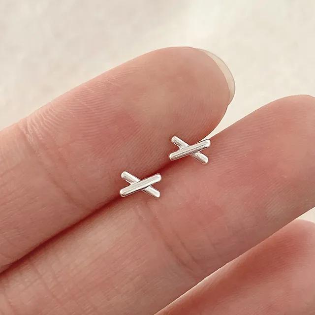[silver925] 실버 X리본 크로스 피어싱