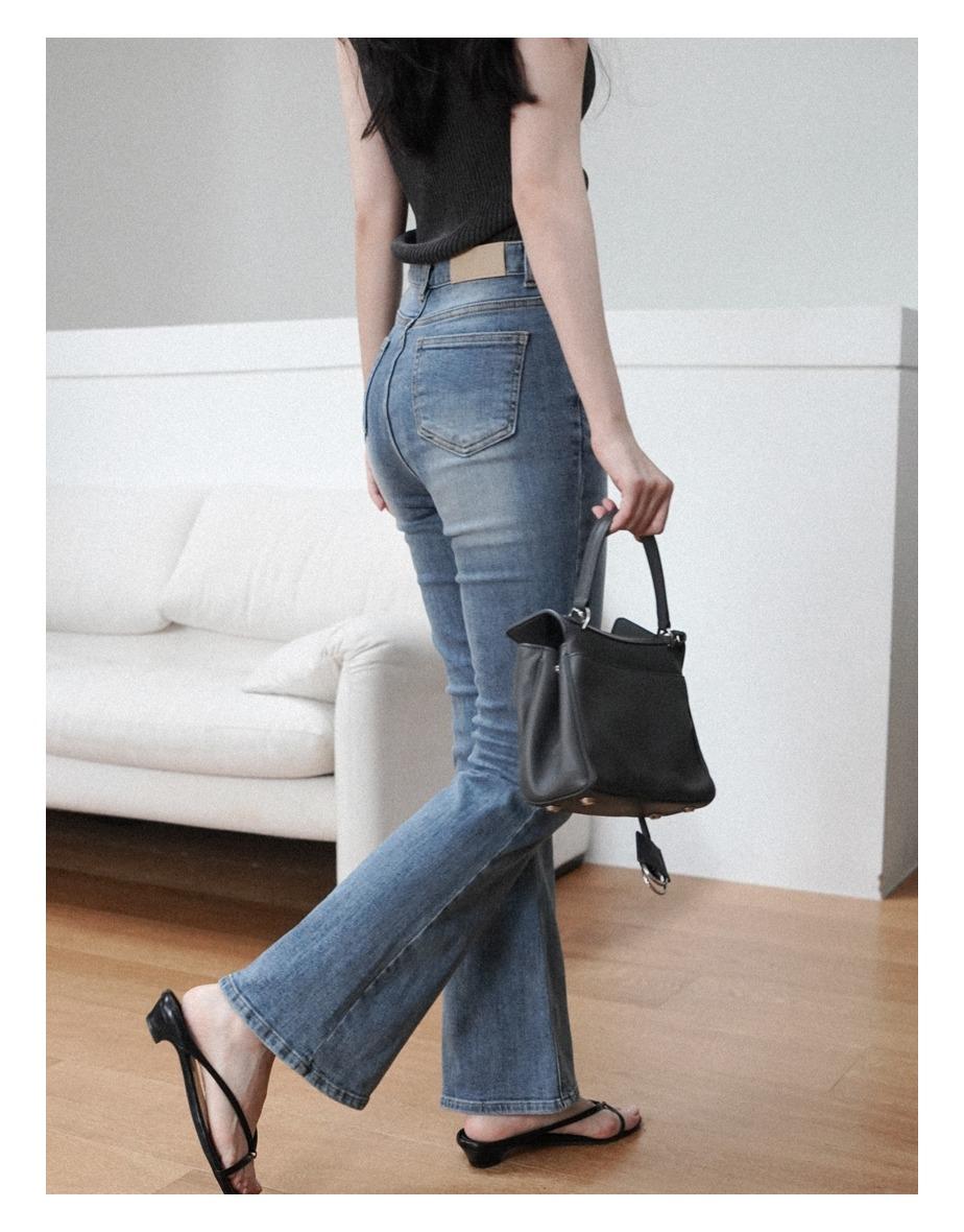 펄스 슬림 부츠컷 데님 [미드블루]