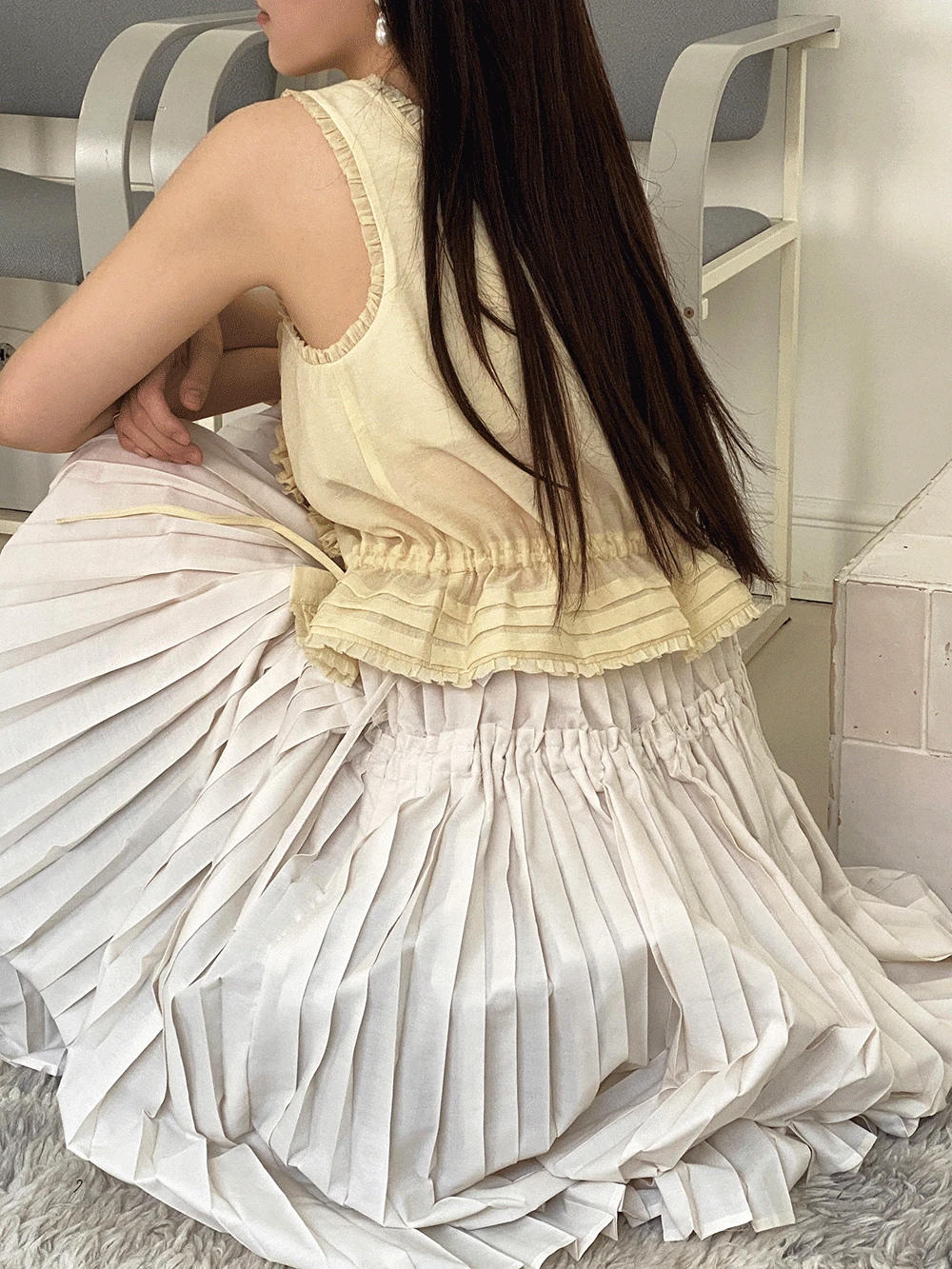 Wire pleats skirt