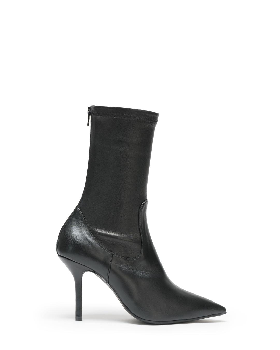 black nappa skin point toe socks boots