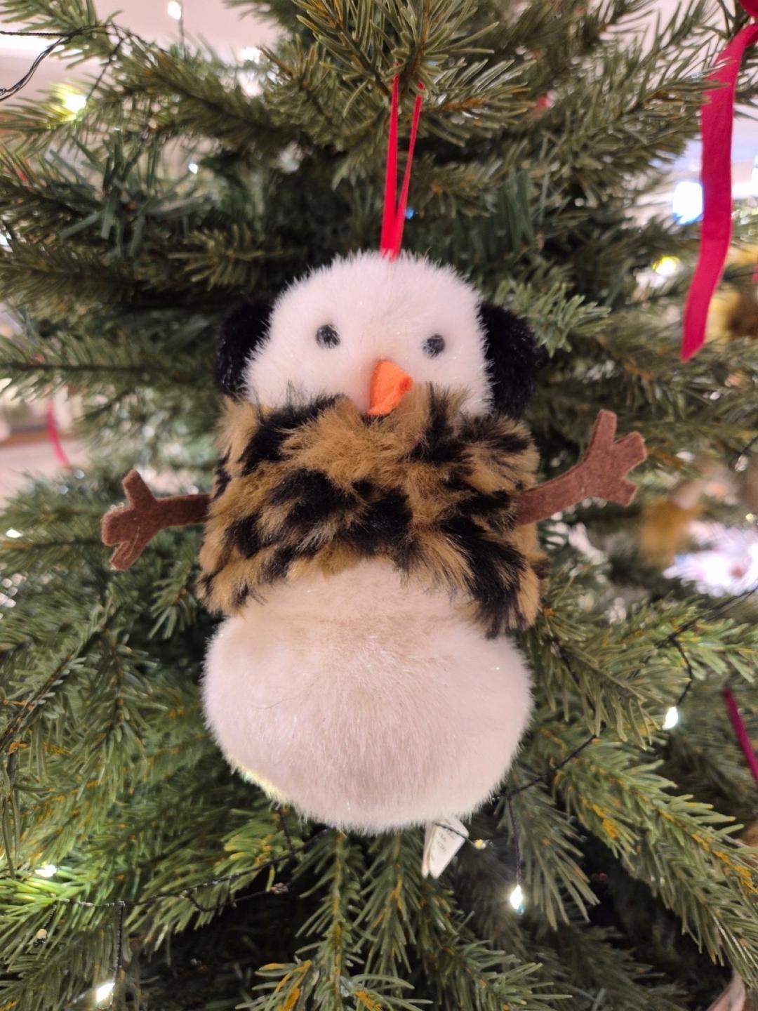 Boyds x Enesco fur snowman ornament