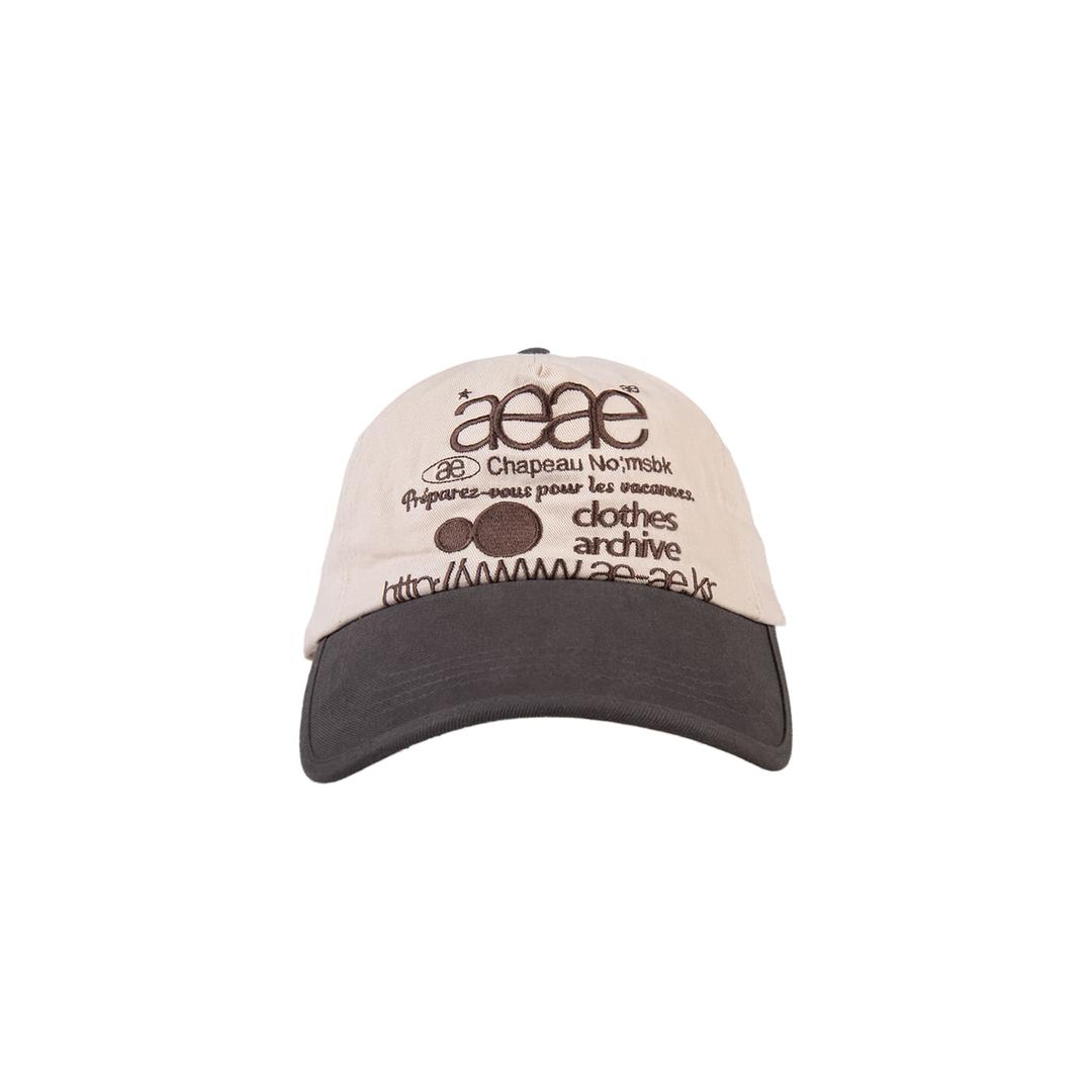 (10/28 배송) Web Logo 5pannel Cap [Charcoal/Moca]