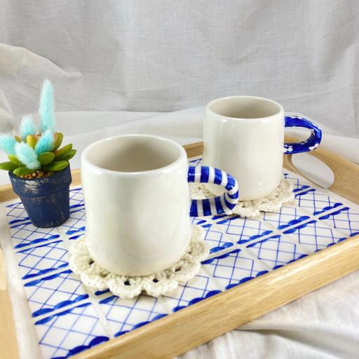 손잡이포인트 머그 코발트