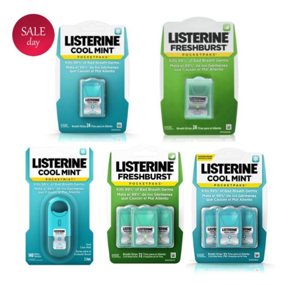 리스테린 포켓미스트 포켓팩 쿨민트 후레쉬버스트 필름 스프레이 무료배송