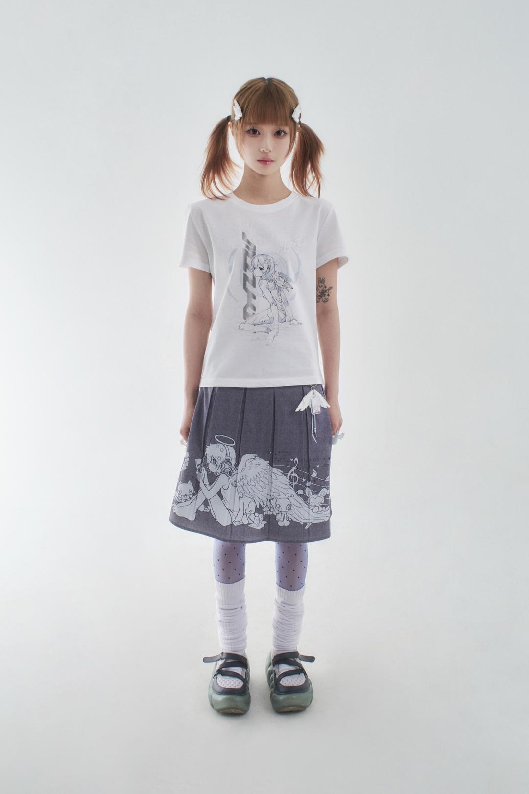 (PRE-ORDER) Miyu Kiel wing T-shirt White (Slim)