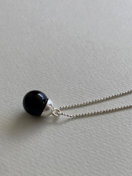 Onyx Teardrop Necklace