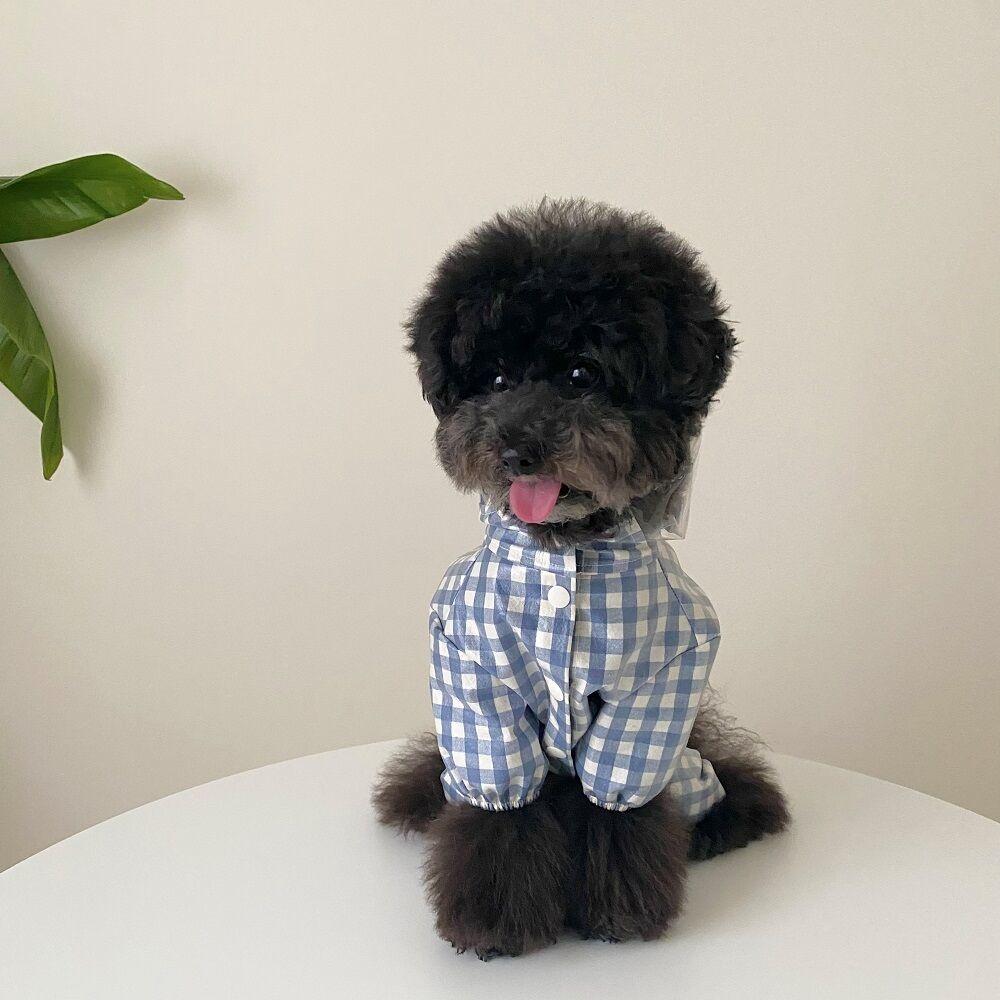 봉쥬르뚜뚜 프렌치 올인원 레인코트_블루