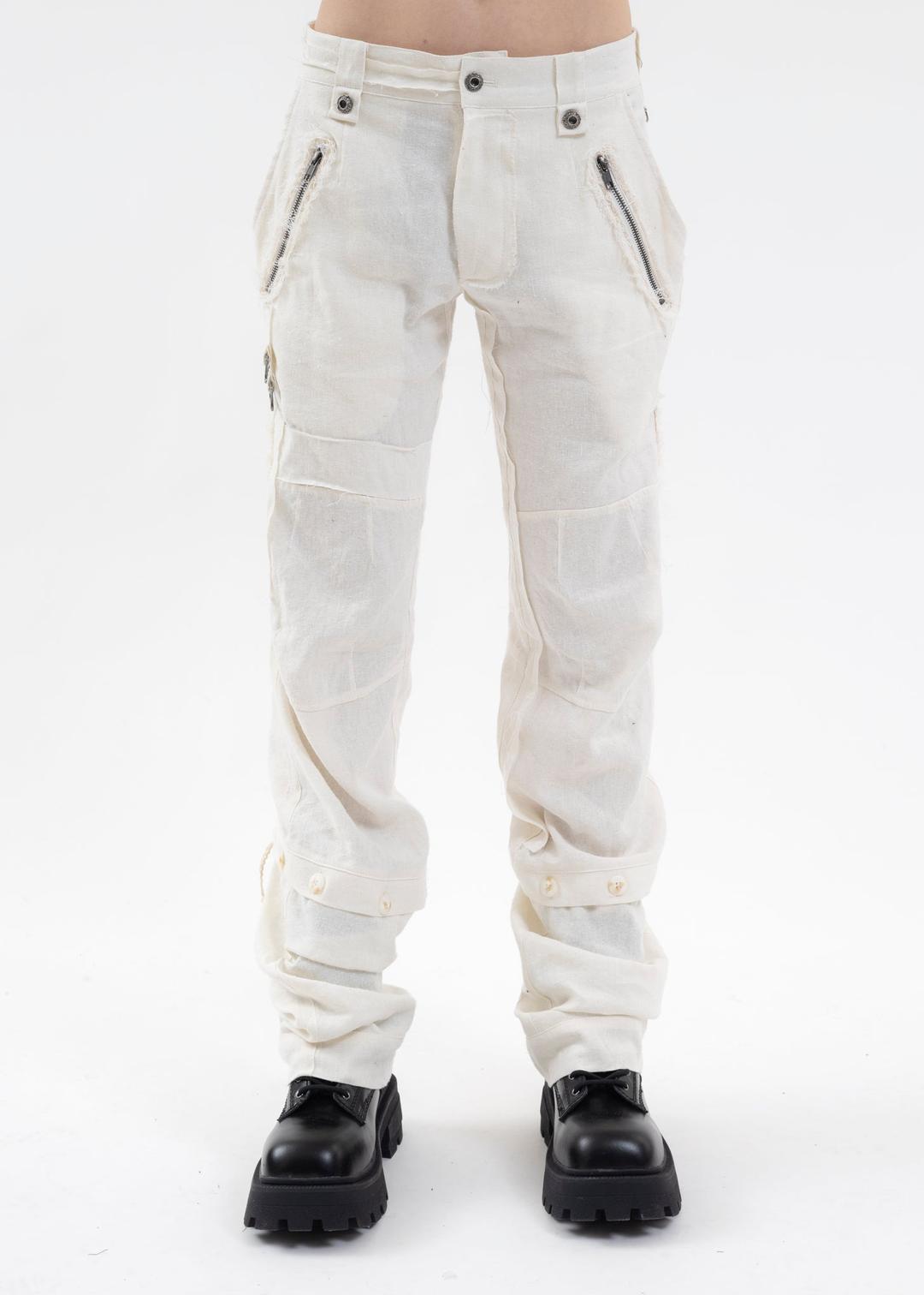 IVORY PATCHWORK PANTS - 1 / Ivory