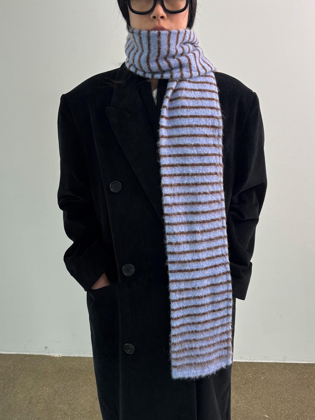 Eco mohair stripe muffler