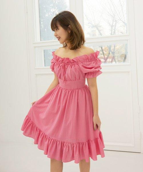 블로썸 볼륨 드레스 (핑크)