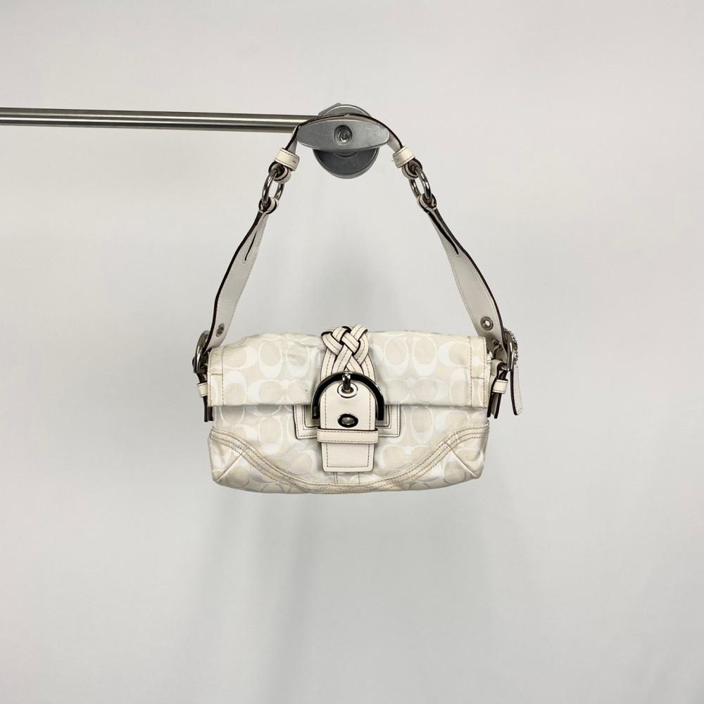 [중고] Vintage coach leather detail pattern shoulder bag 빈티지 숄더백