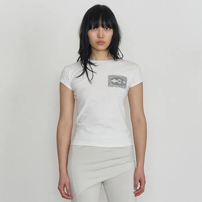 Doily Baby Tee, Chalk