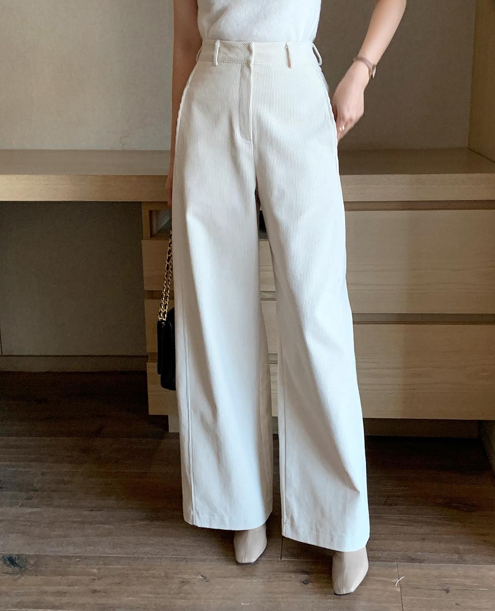 불릿 코듀로이 와이드 팬츠