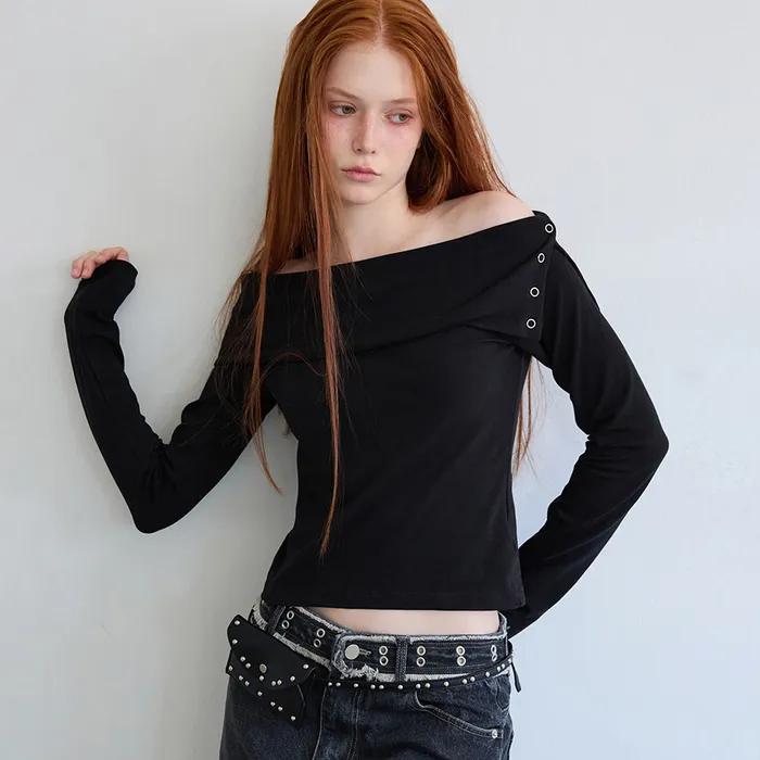 Snap Off Long Sleeve Tee Black