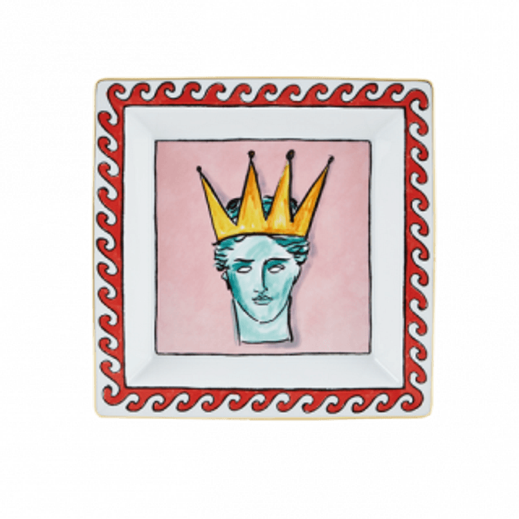 일 비아지오 디 네투노 정사각형 플레이트 24.5cm 핑크