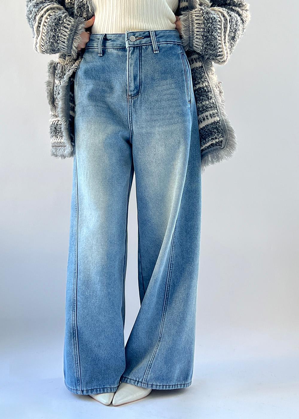 리르 기모 와이드 팬츠