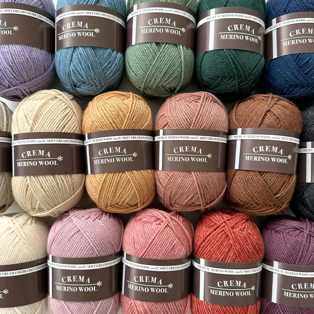크레마 메리노울 100% 고급 뜨개실/ 부드러운 대바늘 니트 가디건 목도리 의류실 뜨개질