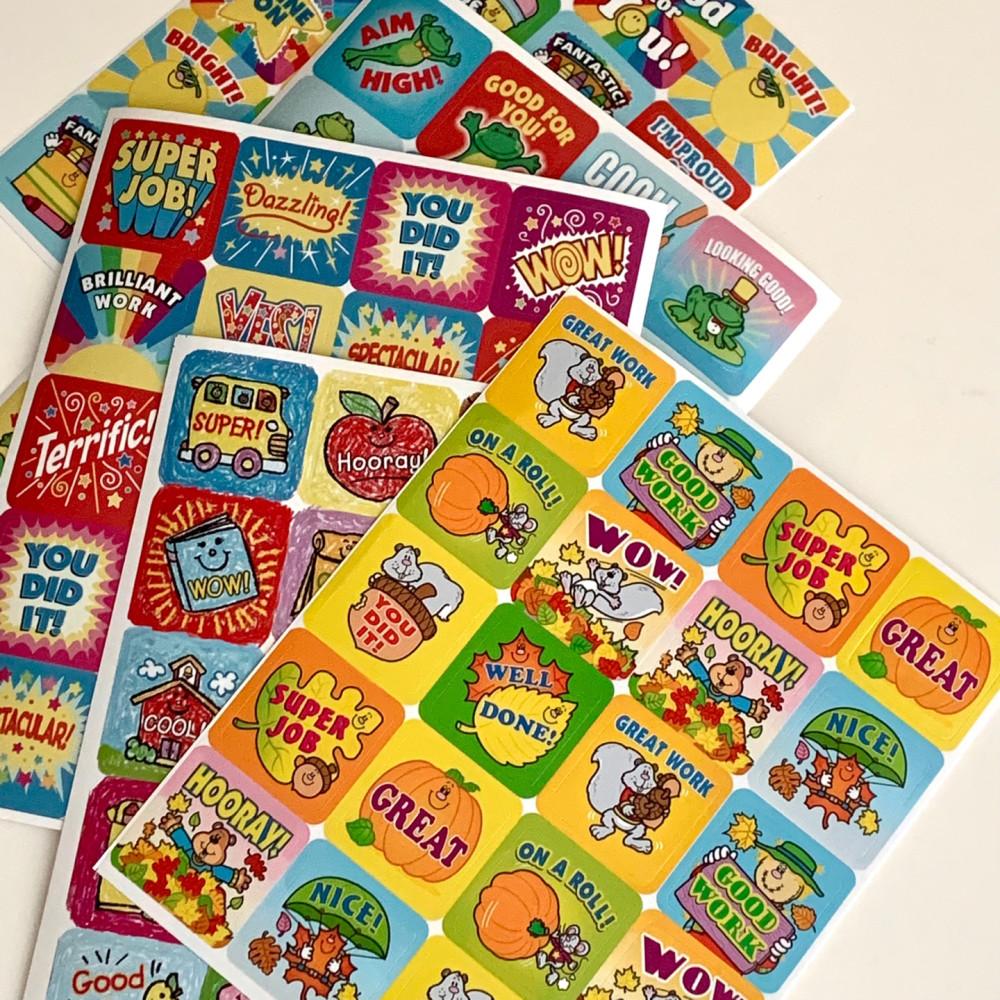 사각형 영문 칭찬 스티커(5종) / 칭찬 스티커 다이어리스티커 상스티커