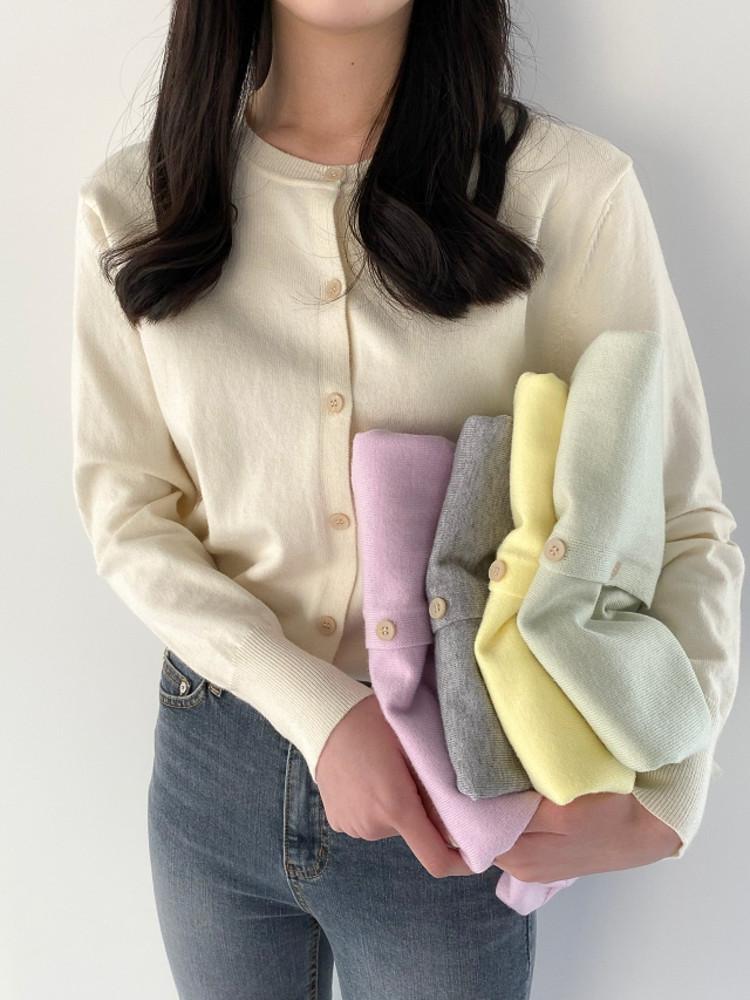 [당일배송] 봄 캐시 라운드 가디건 (10 color)