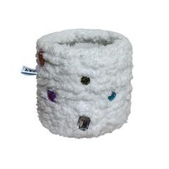 Fuzzy pot_jewel (White)