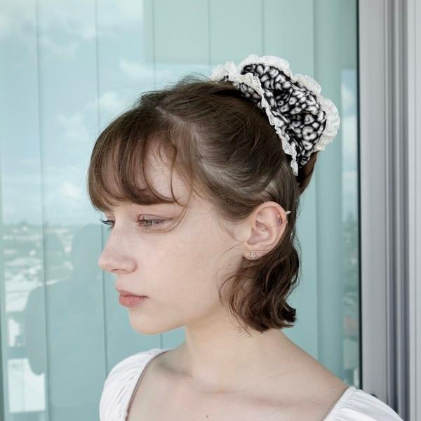 Leopard ruffle scrunchie 003