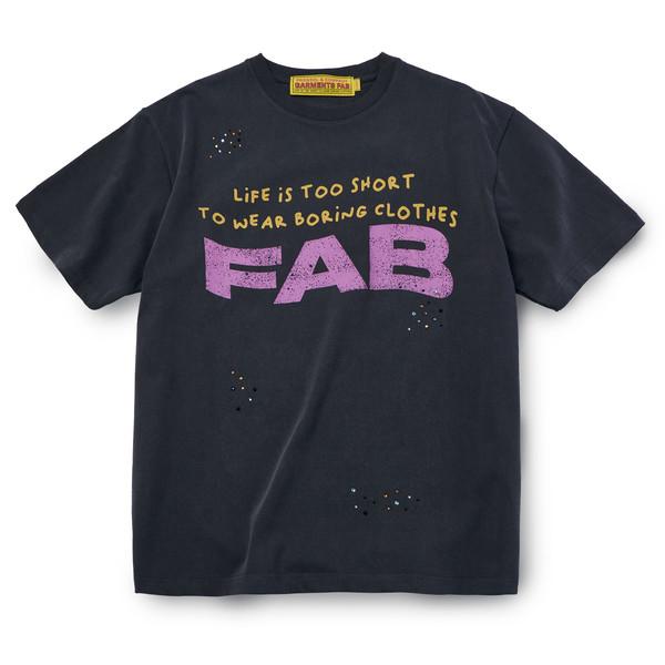 Hot-Fix Washed Tee (CHARCOAL)