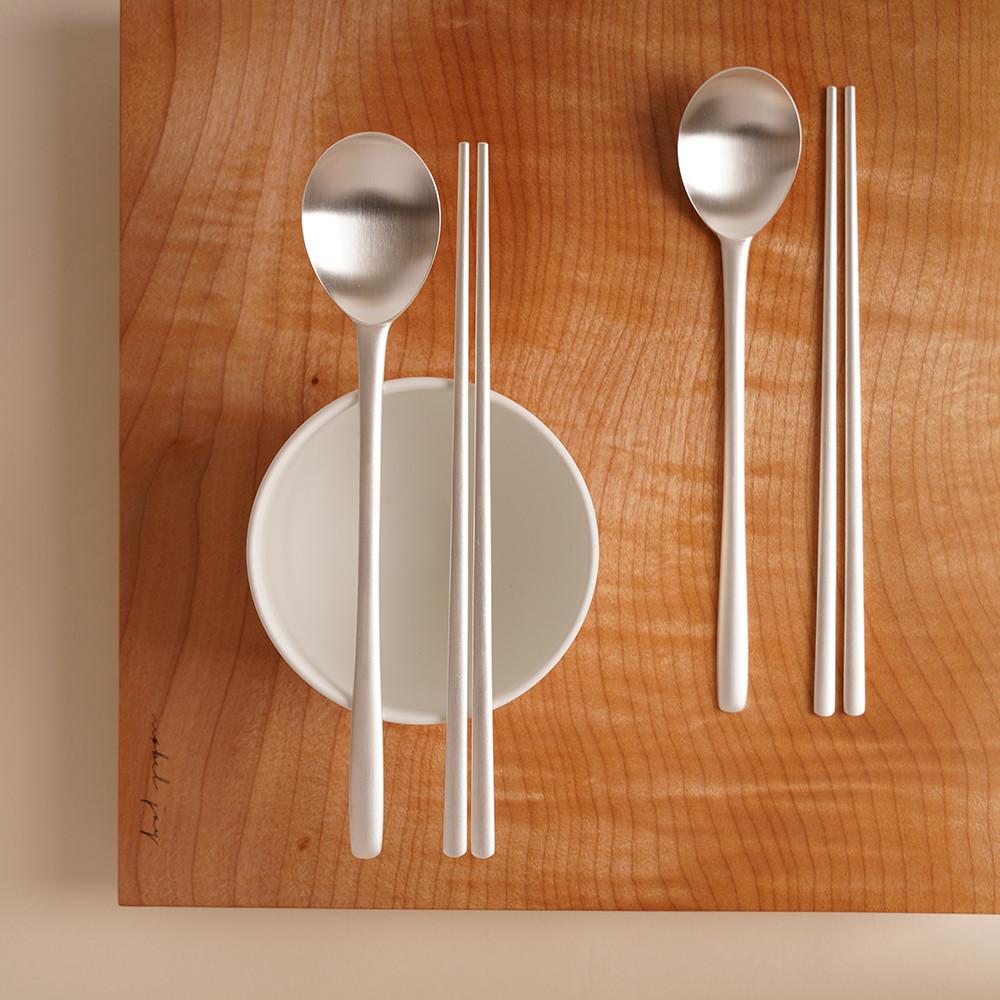 은고 민자곡선 예단 은수저세트 순은 99%