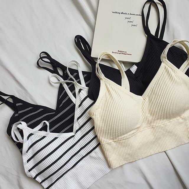 (1+1/캡내장/쫀쫀슬림핏) 글래머러스핏 만들어주는 날씬 골지 브라탑 N-07129