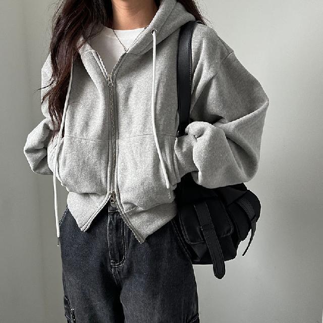 *당일출고*[자체제작/핏보장]양기모ver. 투웨이 탄탄면 낭낭오버핏 후드집업 크롭후드집업