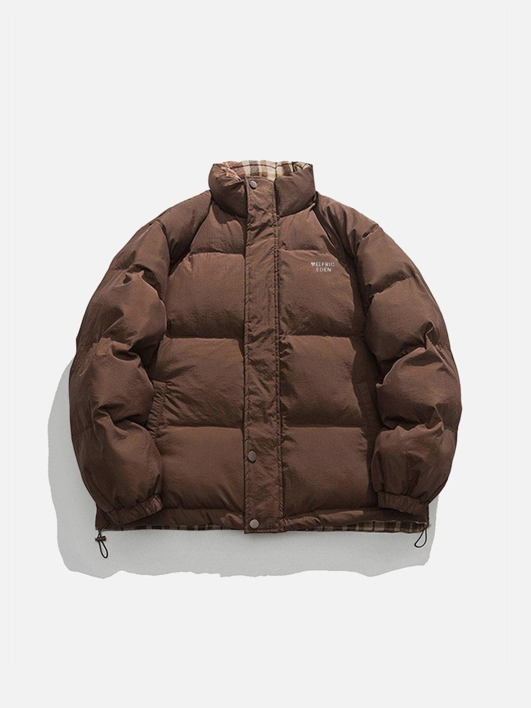 [Pre-Order] Aelfric Eden Plaid Reversible Coat - Coffee / XS