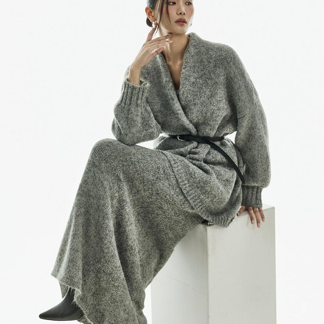 D5424 니트 쓰리피스