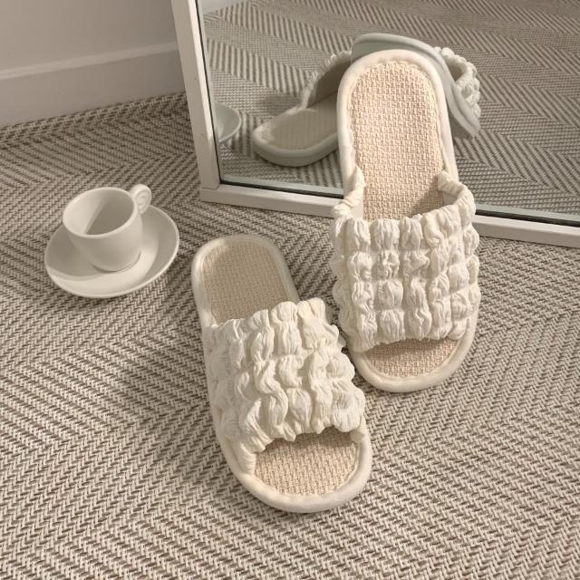오마이핏 와플 린넨 엠보 룸슈즈 실내화 층간소음방지 거실화 슬리퍼 여름 홈슈즈