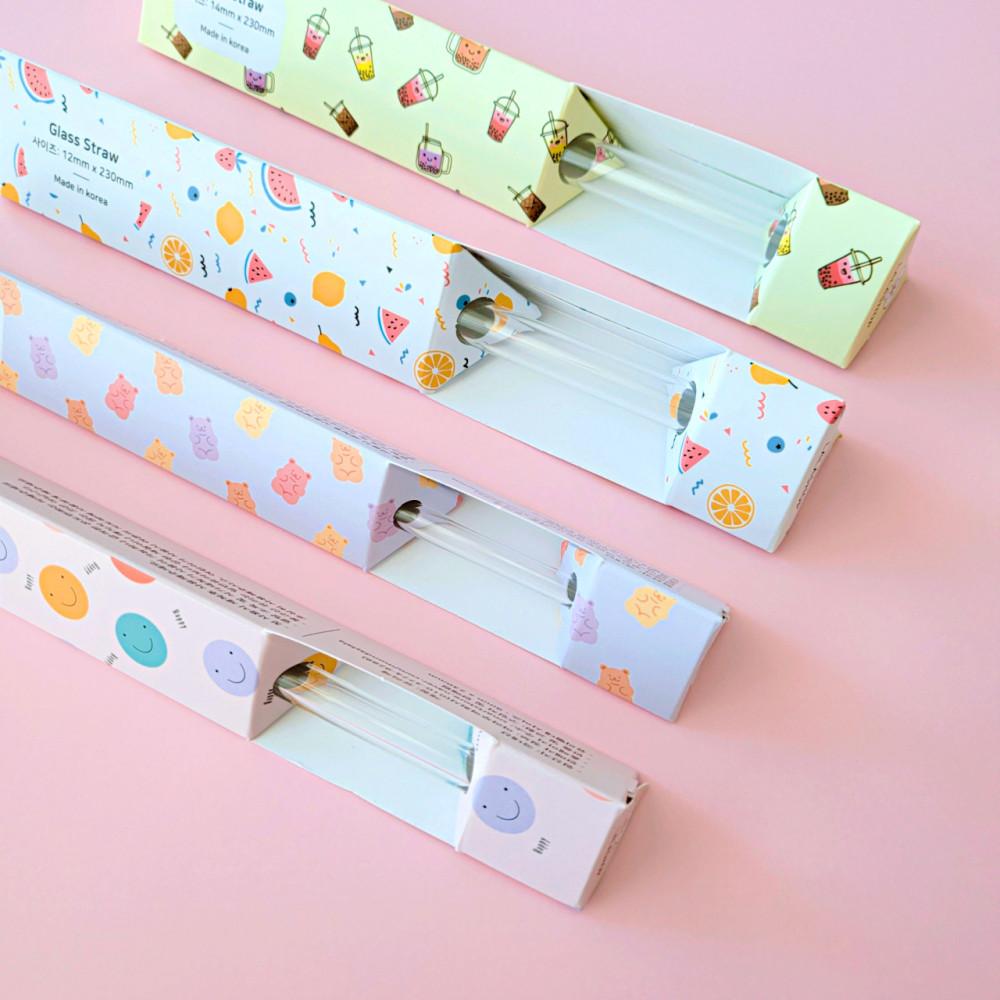 유리빨대 국산 리유저블 다회용 친환경 제로웨이스트 짧은 쇼트