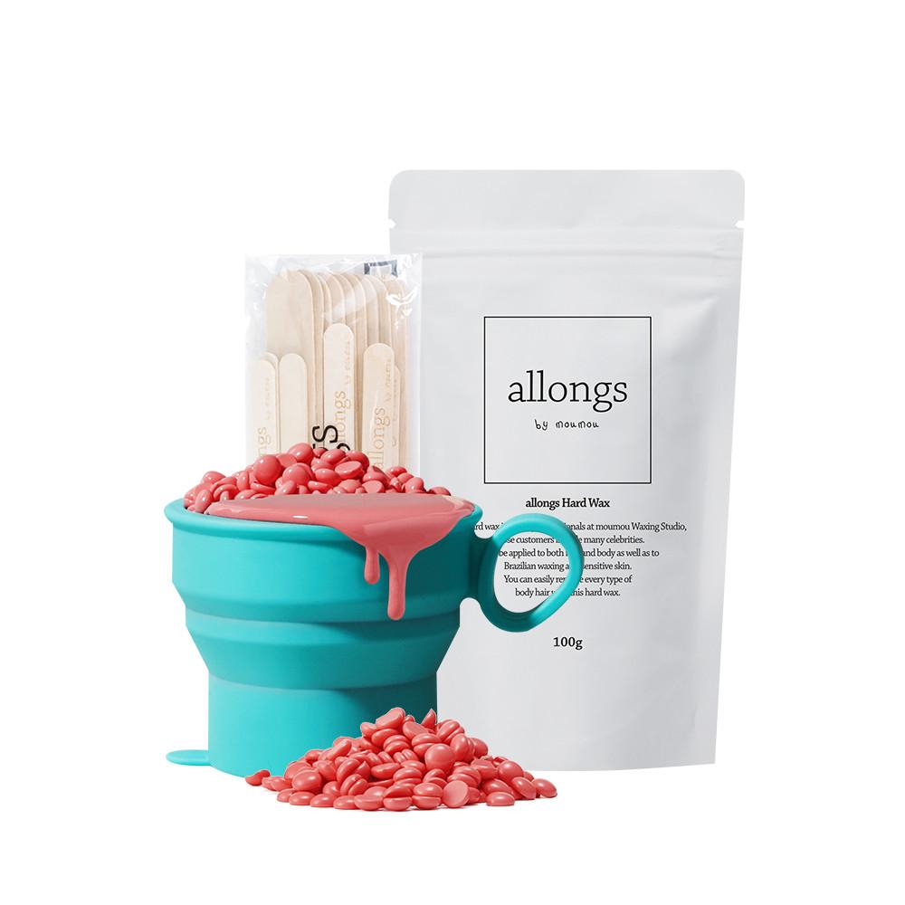 알롱 셀프왁싱 브라질리언 제모 하드 왁싱 키트 비키니 겨드랑이 종아리 수염 다리 팔