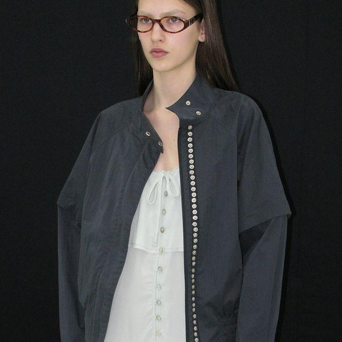 2WAY TRANSFORM COCOON BOMBER JACKET_NAVY