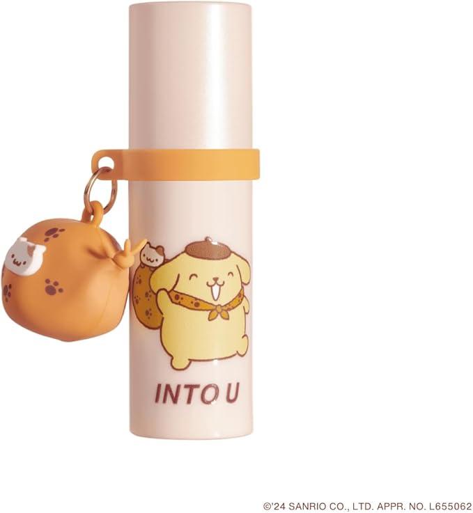 INTO U x "Cinnamorol" and "Pompompurin" Collaboration, Furry Mat Lip & Cheek Mad, Lipstick, Mud Lipstick, Limited Colors, 3 Colors (L-FM01 Exciting Cherry, Free)