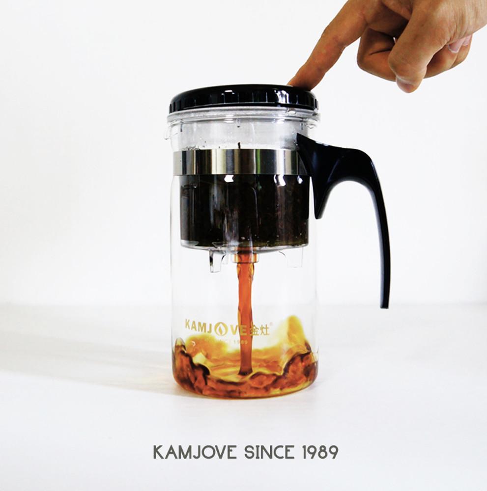 KAMJOVE 내열유리 티포트 1,000ml 500ml 홍차 녹차 보이차 표일배