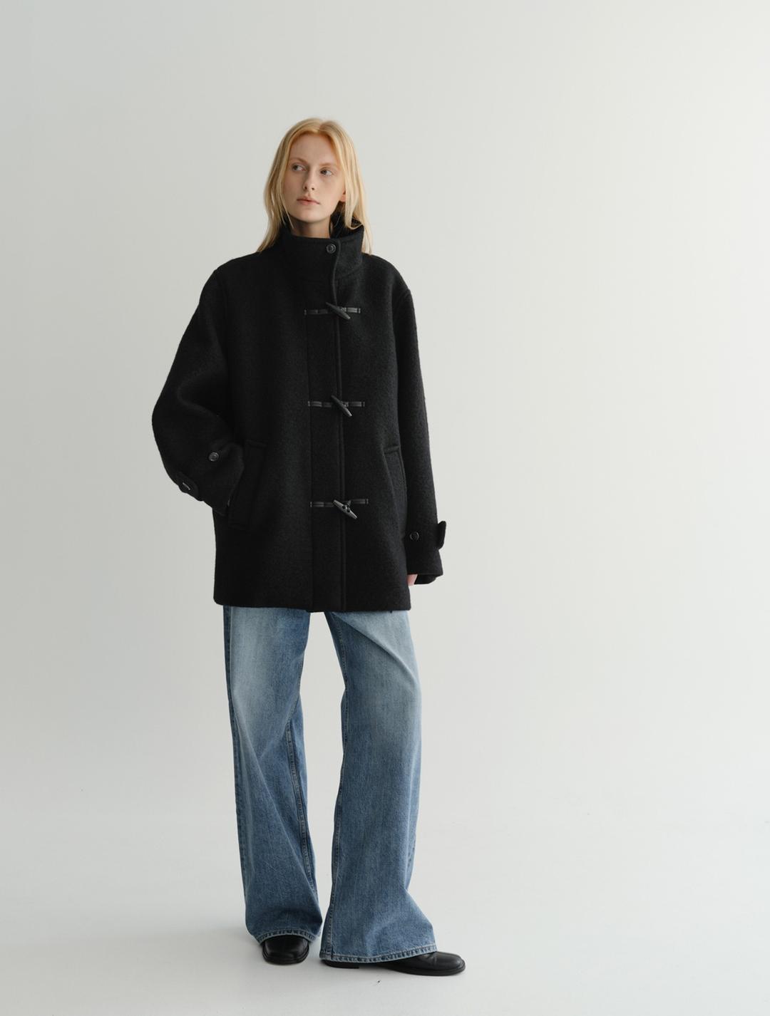 Alpaca Dave Half Coat (Black)