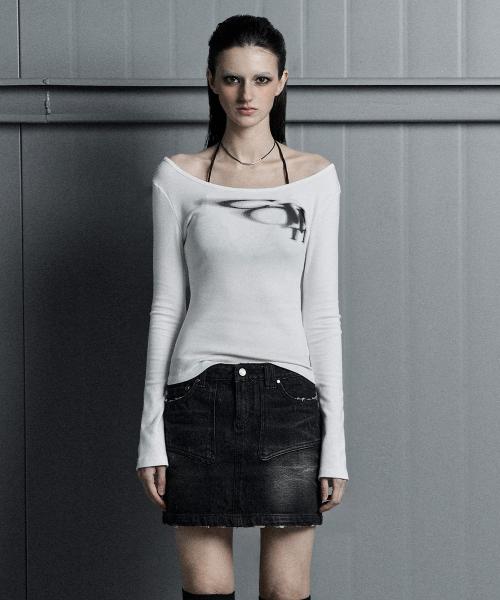 SMOKE BLUR LONG SLEEVE [WHITE]