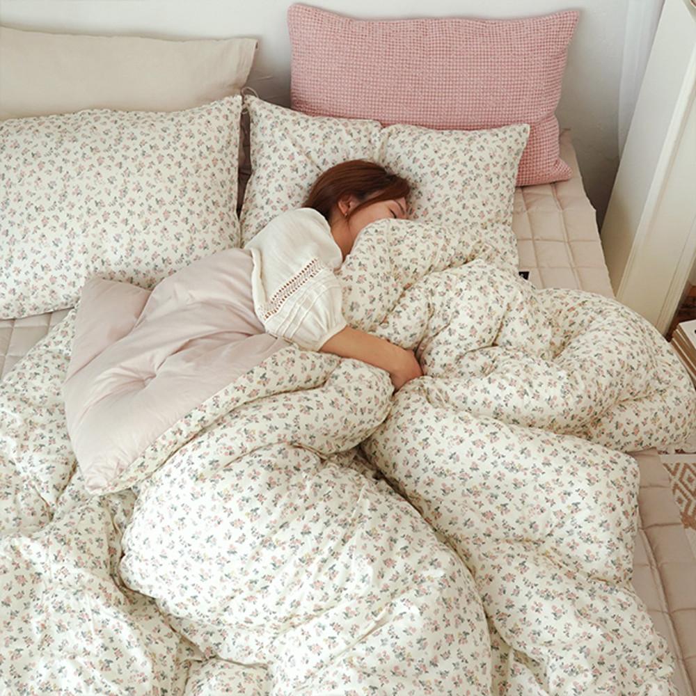 부드러운 앙쥬 60수 순면 아사 플라워 차렵이불 풀세트