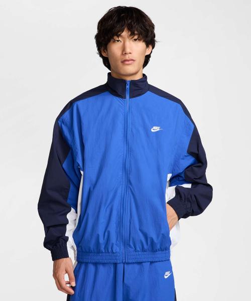 나이키(NIKE)  클럽 오버사이즈 우븐 트랙 재킷 M - 게임 로얄:옵시디언:화이트:화이트 / HQ6110-480 - 사이즈 & 후기 | 무신사