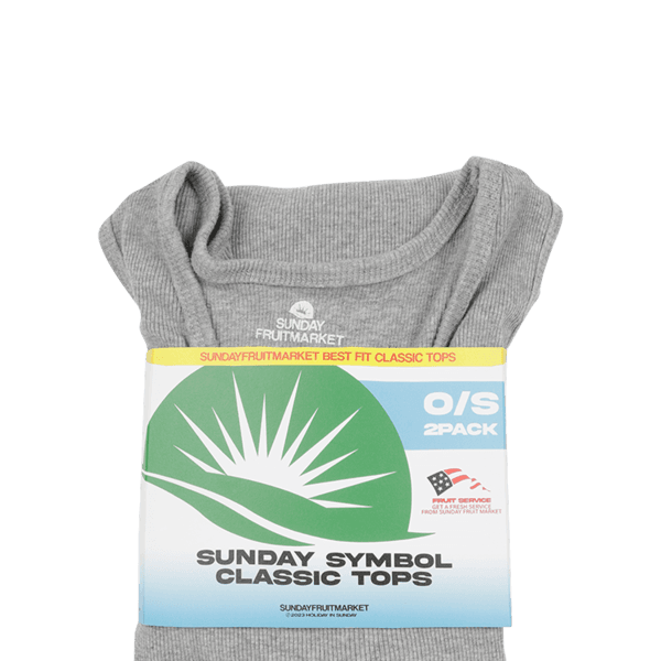 SUNDAY SLEEVELESS 2PACKS GRAY