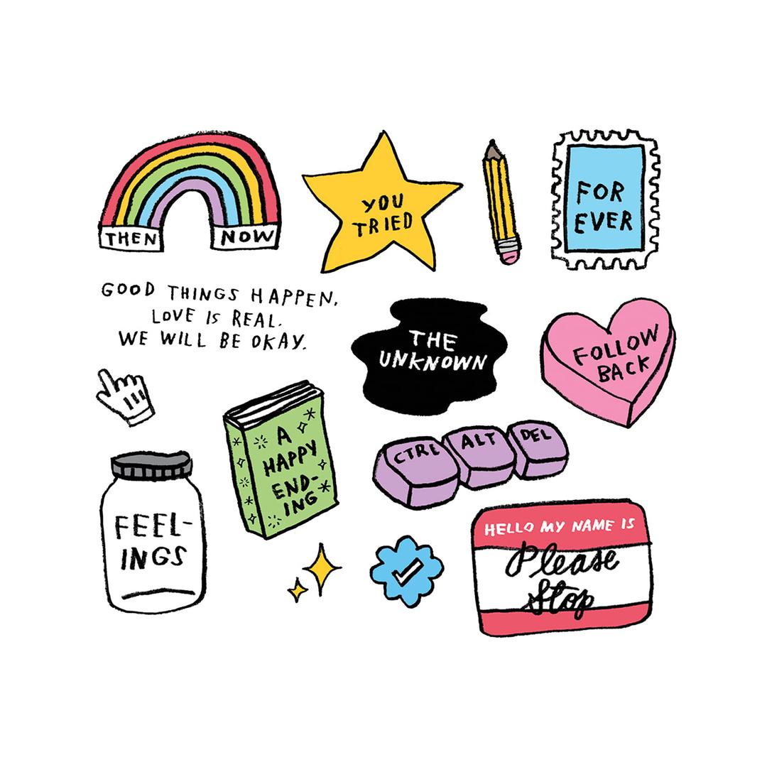 태틀리 Mixed Feelings 타투스티커 시트 2매