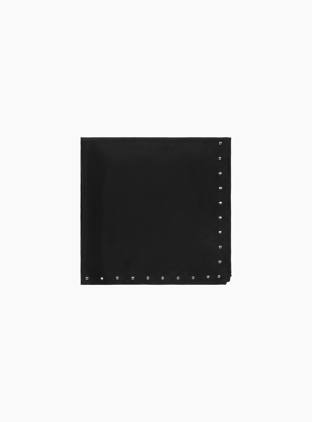 STUD SQUARE SCARF (BLACK)